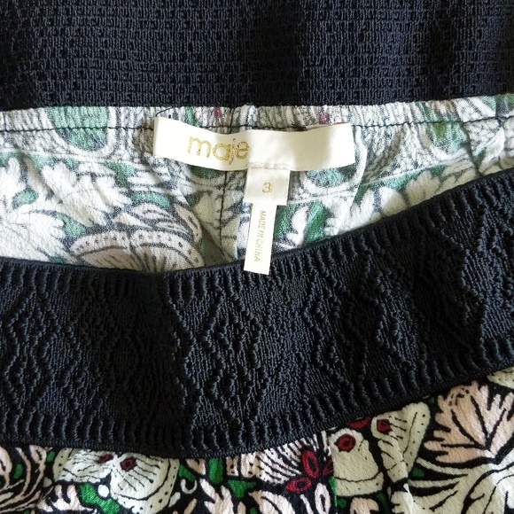 Maje Paris panita print crepe trousers - Picture 5 of 5